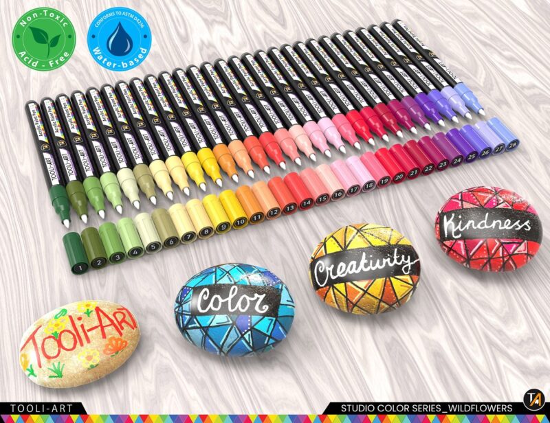 TOOLI-ART 28 Acrylverfstiften Wildflower (Extra Fijne 0.7 punt) - Afbeelding 2
