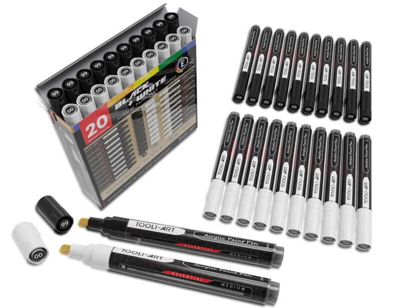 TOOLI-ART Acrylic Marker WHITE Medium tip – 1 piece - Image 2