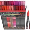 TOOLI-ART 22 Assorteret rød Pro Color Series specialmarkørsæt (0.7mm EKSTRA FIN)