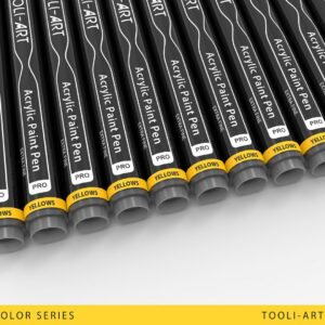 TOOLI-ART 22 assorterede gule Pro Color Series specialmarkørsæt (0,7 mm EKSTRA FIN) - Billede 7