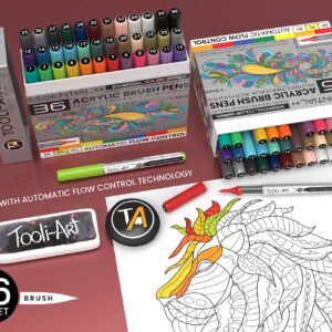TOOLI-ART 36 Essential Colors Flexible Brush Tip - Afbeelding 3