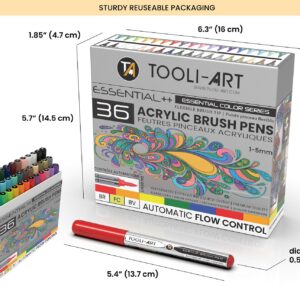 TOOLI-ART 36 Essential Colors Flexible Brush Tip - Afbeelding 2